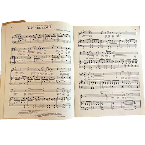 Vtg Songbooks x5 Broadway & Pop Eubie! Godspell Cabaret Belefonte Carpenters - Picture 13 of 16